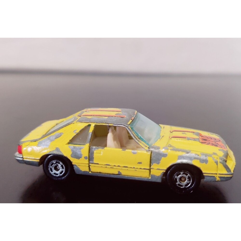 Yatming Ford Mustang Turbo Cobra Yellow No. 1067 Hong Kong Vintage Diecast Toy